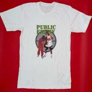 Public Enemy Apocalypse 1991 White T-Shirt Mens Medium
